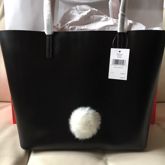 NWT KATE SPADE LEATHER HOP TO IT TOTE RABBIT BAG - Picture 4 of 8